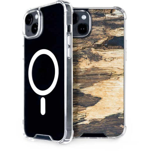 Blue Resin Wood iPhone 15 Plus MagSafe Case