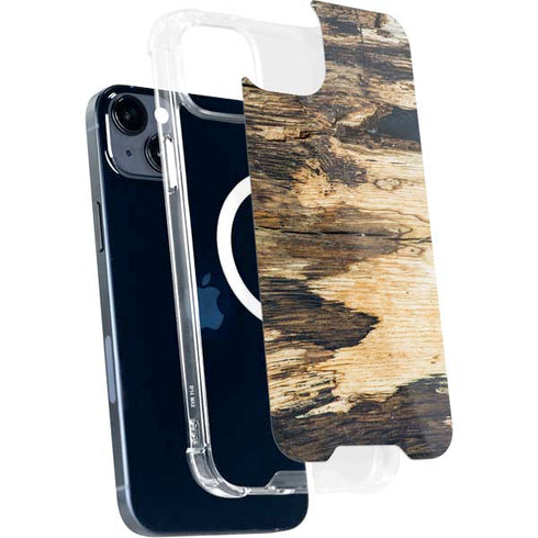 Blue Resin Wood iPhone 14 Plus MagSafe Case