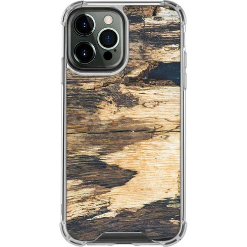 Blue Resin Wood iPhone 14 Pro Max Clear Case