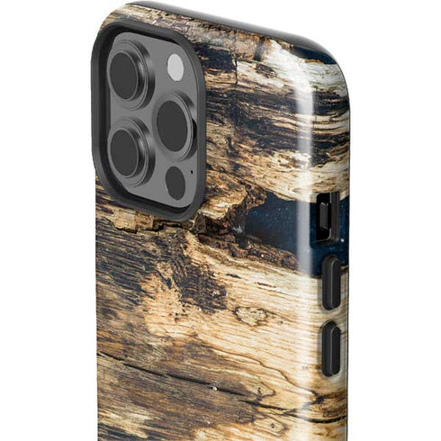 Blue Resin Wood iPhone 15 Pro Max Impact Case