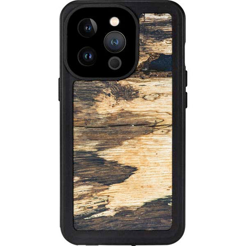 Blue Resin Wood iPhone 14 Pro Waterproof Case