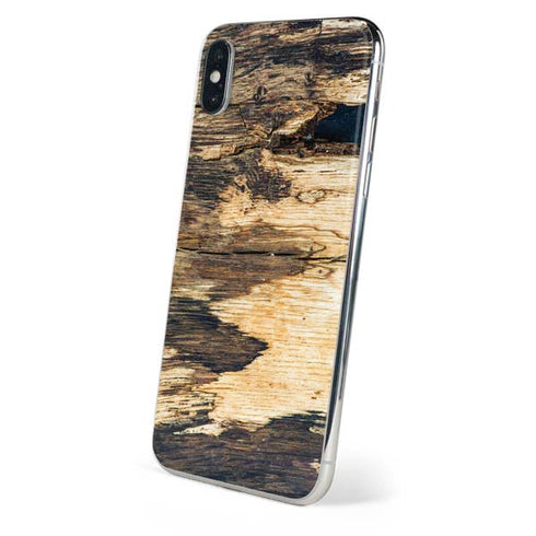 Blue Resin Wood iPhone X Skin