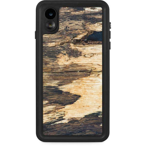 Blue Resin Wood iPhone XR Waterproof Case