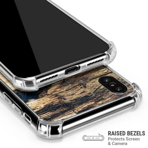 Blue Resin Wood iPhone XS Max Clear Case