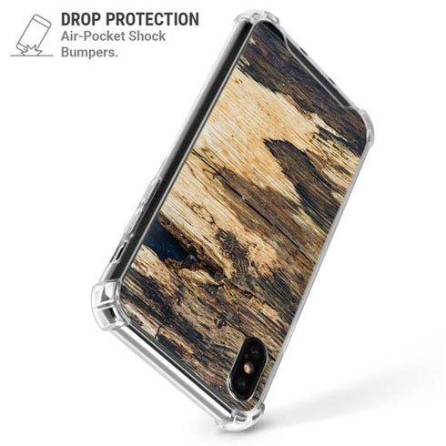 Blue Resin Wood iPhone XS Max Clear Case