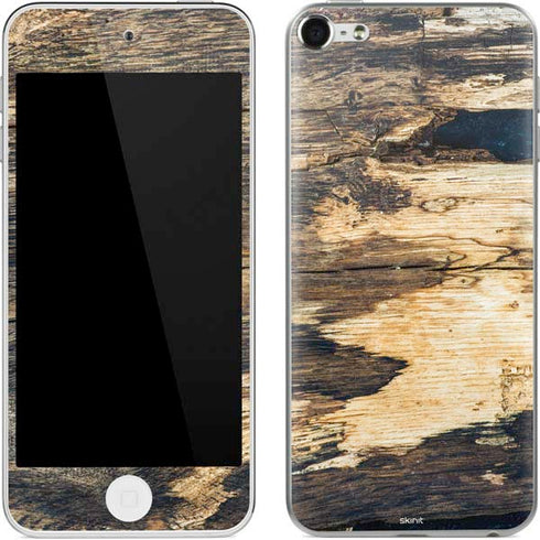 Blue Resin Wood Apple iPod Skin