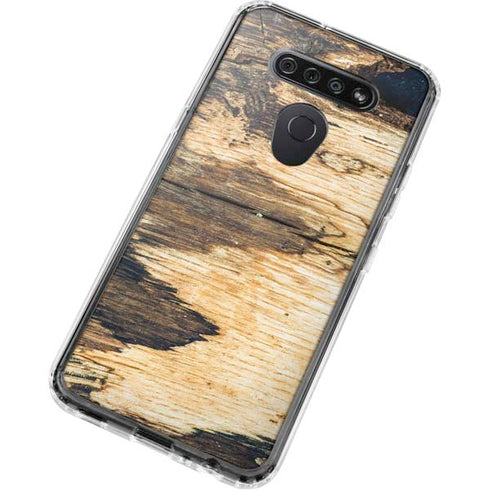 Blue Resin Wood LG K51/Q51 Clear Case