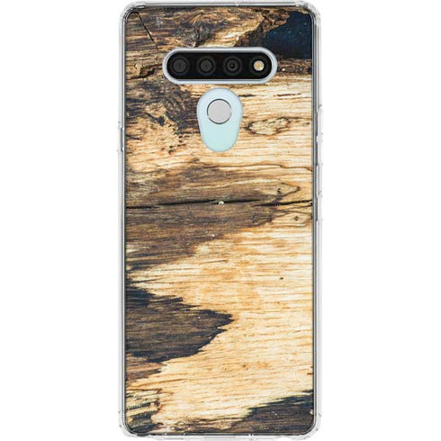 Blue Resin Wood LG Stylo 6 Clear Case