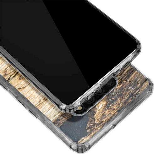 Blue Resin Wood LG Stylo 6 Clear Case