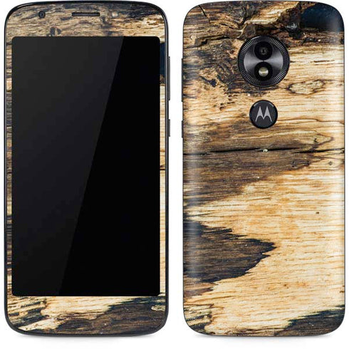 Blue Resin Wood Moto E5 Play Skin