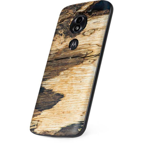 Blue Resin Wood Moto E5 Play Skin