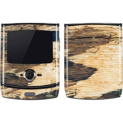 Blue Resin Wood Motorola RAZR Skin