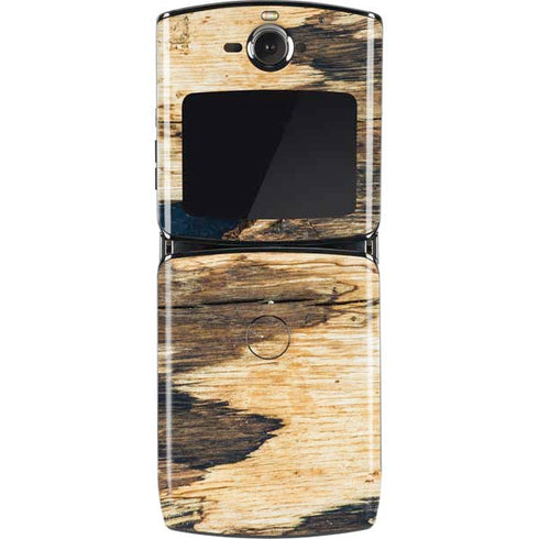 Blue Resin Wood Motorola RAZR Skin