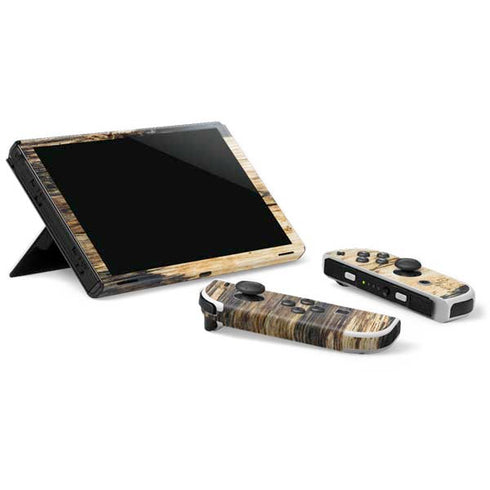 Blue Resin Wood Nintendo Switch OLED (2021) Skin