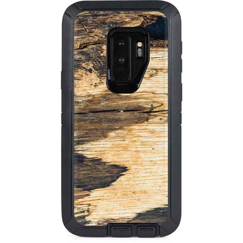 Blue Resin Wood Otterbox Defender Galaxy Skin