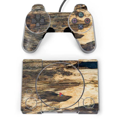 Blue Resin Wood PlayStation Classic Bundle Skin