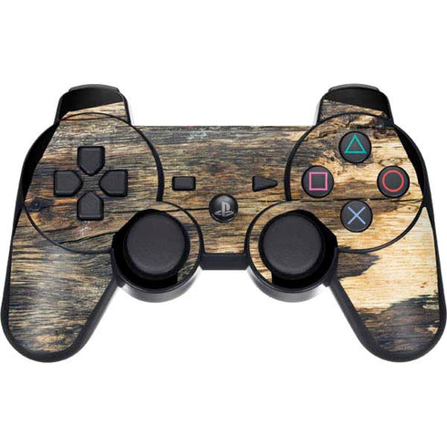 Blue Resin Wood PS3 Dual Shock wireless controller Skin