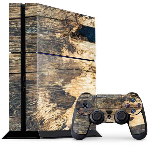 Blue Resin Wood PS4 Console and Controller Bundle Skin