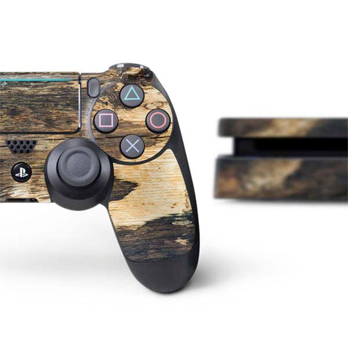 Blue Resin Wood PS4 Slim Bundle Skin