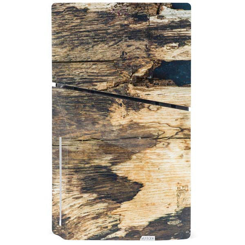 Blue Resin Wood PS5 Slim Disk Bundle Skin