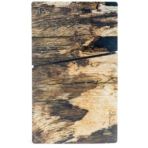 Blue Resin Wood PS5 Slim Disk Console Skin