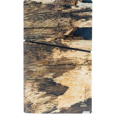 Blue Resin Wood PS5 Slim Digital Edition Bundle Skin