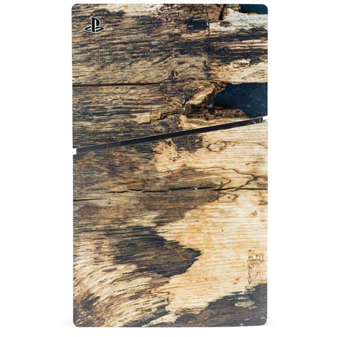 Blue Resin Wood PS5 Slim Digital Edition Console Skin