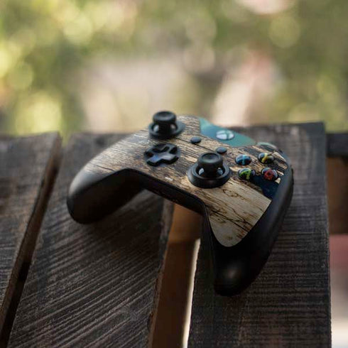 Blue Resin Wood Xbox One Controller Skin