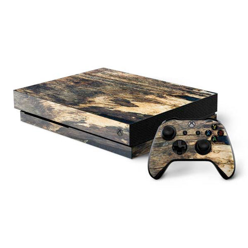 Blue Resin Wood Xbox One X Bundle Skin
