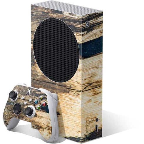 Blue Resin Wood Xbox Series S Bundle Skin