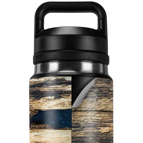Blue Resin Wood YETI Rambler 26oz Bottle Skin