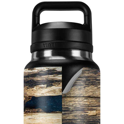 Blue Resin Wood YETI Rambler 36oz Bottle Skin