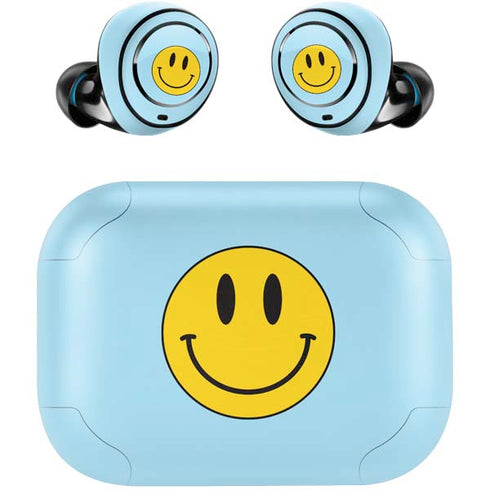 Blue Happy Face Amazon Echo Buds Skin