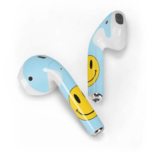 Blue Happy Face Apple AirPods 2 Skin