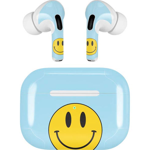 Blue Happy Face Apple AirPods Pro Skin