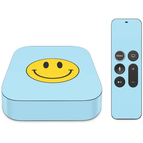 Blue Happy Face Apple TV Skin