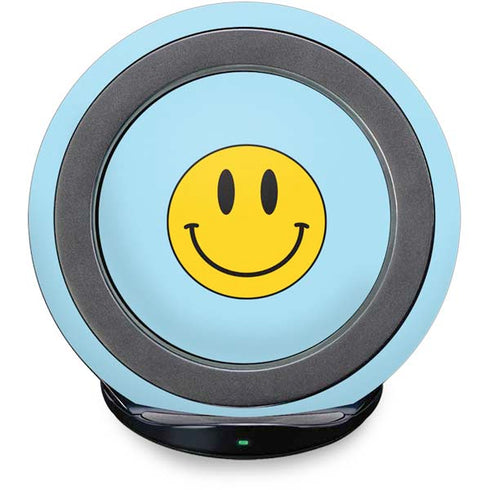Blue Happy Face Fast Charge Wireless Charging Stand Skin