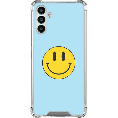 Blue Happy Face Galaxy A13 5G Clear Case
