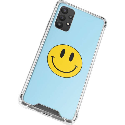 Blue Happy Face Galaxy A32 5G Clear Case