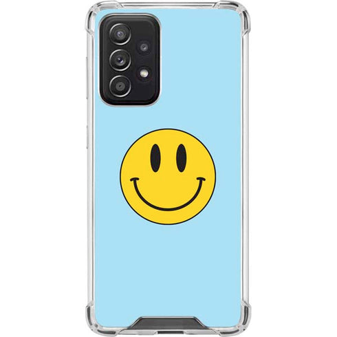 Blue Happy Face Galaxy A52 5G Clear Case