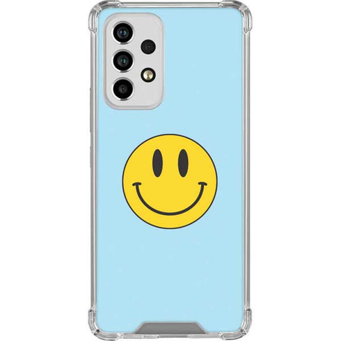 Blue Happy Face Galaxy A53 5G Clear Case