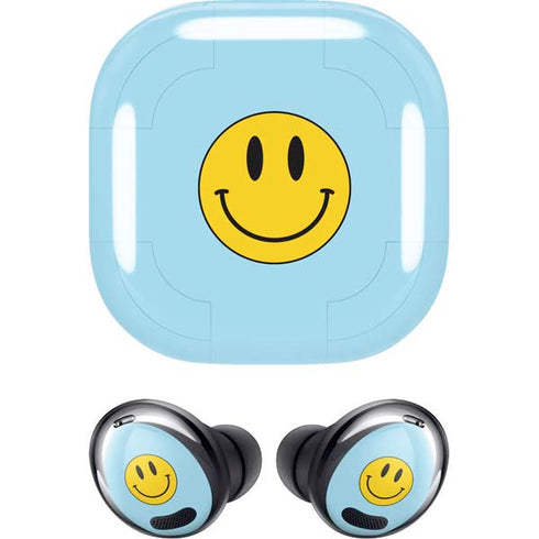 Blue Happy Face Galaxy Buds Pro Skin