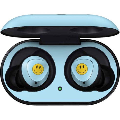 Blue Happy Face Galaxy Buds Skin