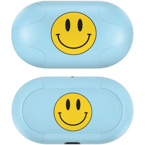 Blue Happy Face Galaxy Buds Skin