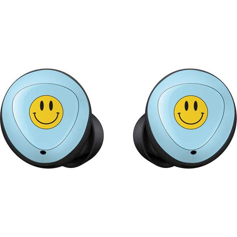 Blue Happy Face Galaxy Buds Skin