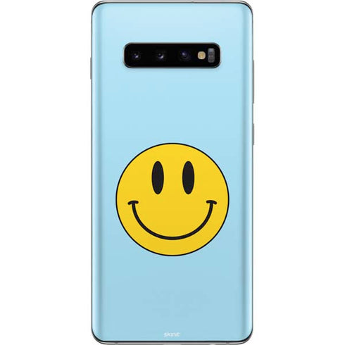 Blue Happy Face Galaxy S10 Plus Skin