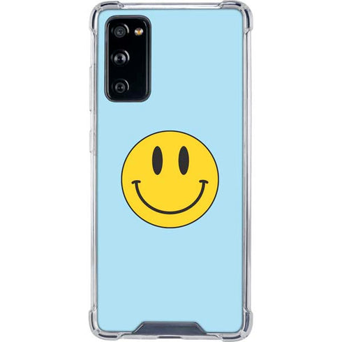 Blue Happy Face Galaxy S20 FE Clear Case