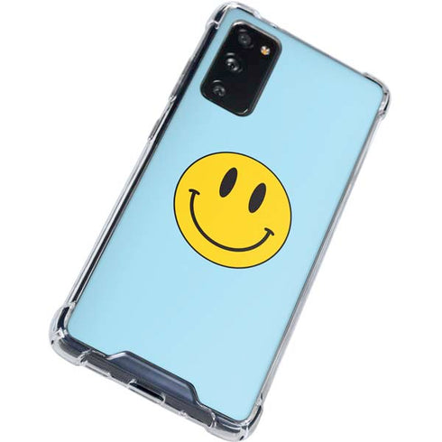 Blue Happy Face Galaxy S20 FE Clear Case