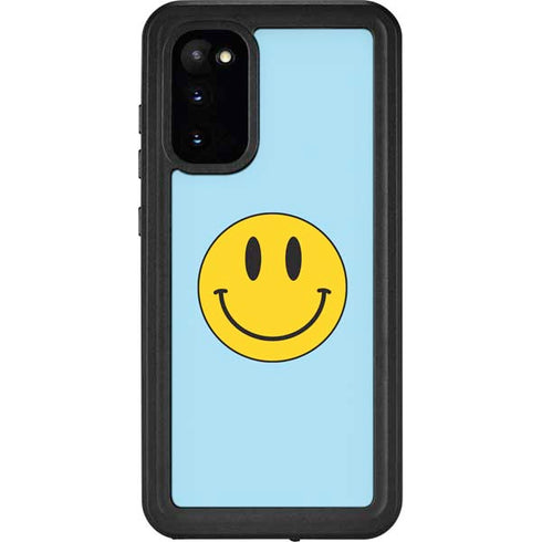 Blue Happy Face Galaxy S20 Waterproof Case