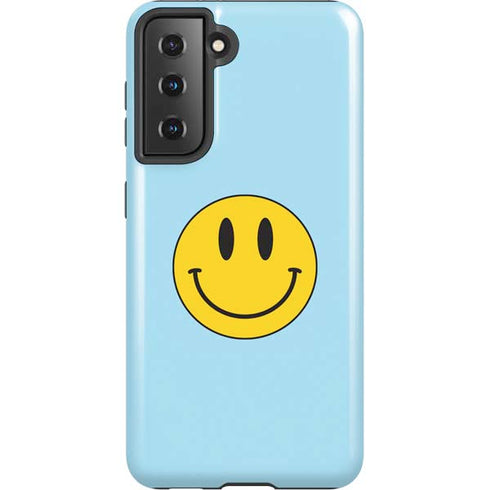 Blue Happy Face Galaxy S21 5G Pro Case